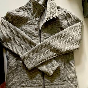 Prana full zip grey sweatshirt size medium